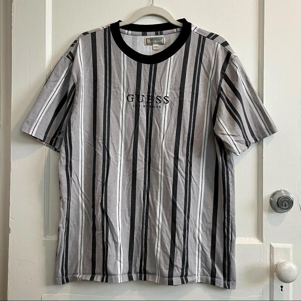 GUESS Originals Hotspur Stripe Logo Tee